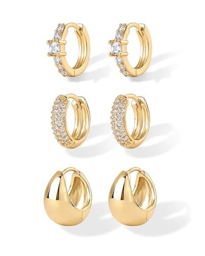 Gold Plated 925 Sterling Silver Posts Three Pairs — view 2