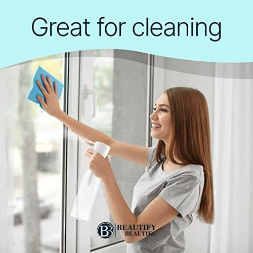 BeautifyBeauties Hair Spray Bottle – Ultra Fine Continuous Water Mister for Hairstyling, Cleaning, Plants, Misting & Skin Care (Black, 10.1 Ounces) — view 5