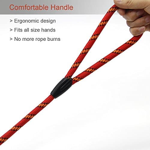 Red Brand 5 FT Adjustable Nylon Dog Rope Leash for Small Medium Dogs 10-80 lb Walking — view 3