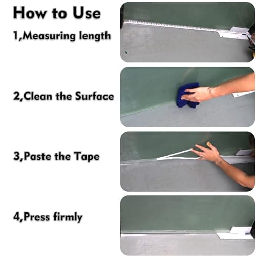 Silicone Seal Weather Stripping Tape 16.5 Feet Strip Bottom Draft Insulation Stopper Tape Weatherproof Soundproof for Door or Window Bathroom Shower Glass Gaps（45mm*5m） — view 3