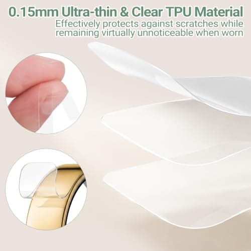 RXYKEJI Ultra-Thin Clear Cover Compatible with Ou-ra Ring Gen 5 Size 7: 10 Pack Transparent Invisible Anti-Scratch Protector Skin Films for Ou-ra Ring 5 — view 5