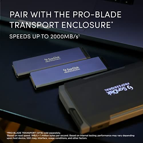SANDISK Professional 1TB PRO-Blade SSD Mag - Portable & Modular NVMe SSD Mag, Ultra-Durable - SDPM1NS-001T-GBAND — view 3