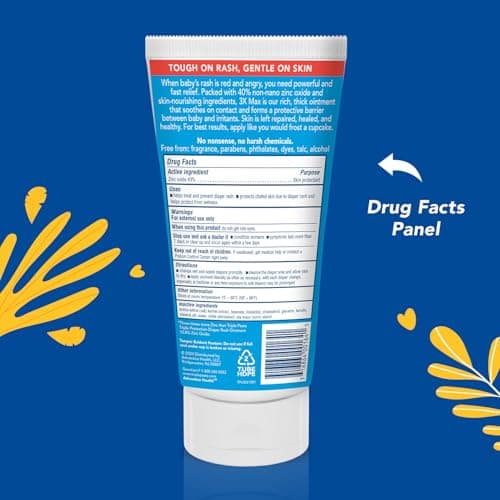 Triple Paste 3X Max Diaper Rash Ointment for Baby, Maximum Strength with 40% Zinc Oxide Ointment for Serious Diaper Rash, 6 oz Tube — view 3
