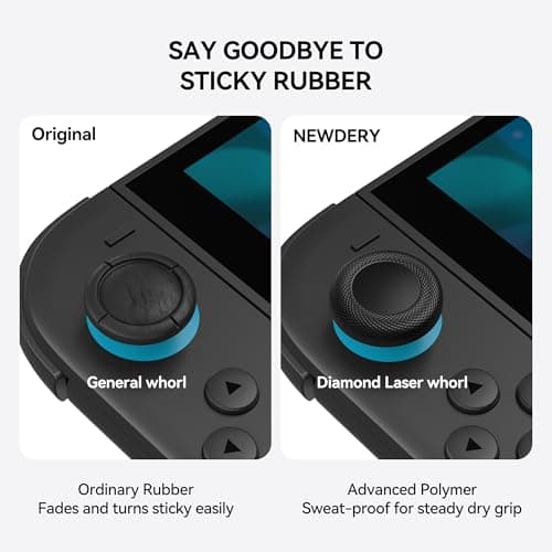 NEWDERY Replacement Thumb Grips for Nintendo Switch 2 Joy-Con — view 2