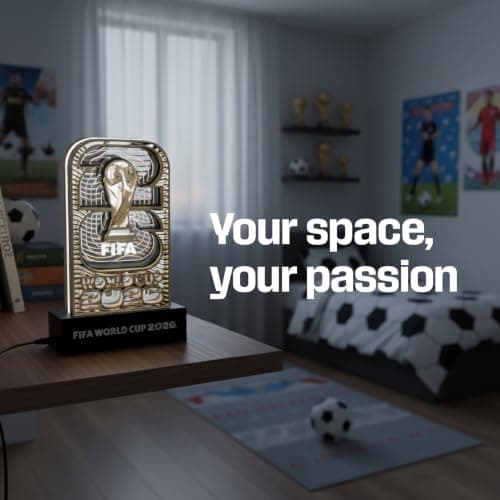 LAYERLUX FIFA World Cup 2026™ Official Licensed LED Trophy Replica – Collectible Decoration Light Up World Cup, Commemorative Lamp, Soccer Memorabilia Gift for Fans & Collectors for Home Office