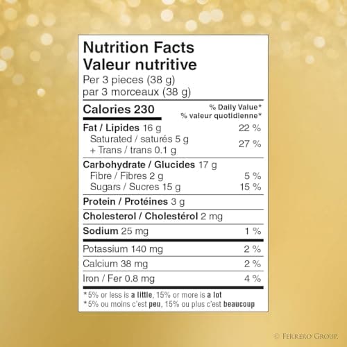 FERRERO ROCHER Fine Hazelnut Milk Chocolate - 3 Individually Wrapped Chocolates Per Pack - 12 Packs - 450 g