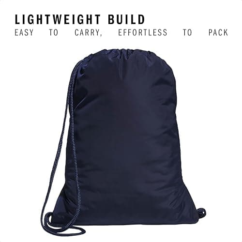 adidas Alliance Sackpack – Drawstring Backpack for Sports, Small Gym Bag, Team Navy Blue 2/3, OSFA — view 3