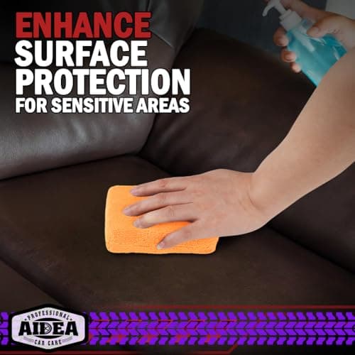 AIDEA Microfiber Applicator Pads-8 Pack, Car Wash Sponge, Orange — view 5