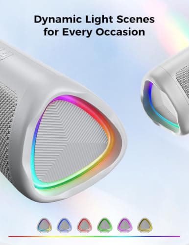 Bluetooth Speaker, 20W HD Sound, Portable Wireless, IPX5 Waterproof, Up to 24H Playtime, TWS Pairing, for Home/Party/Outdoor/Camping/Beach Essentials, Electronic Gadgets, Birthday Gift (Grey) — view 2