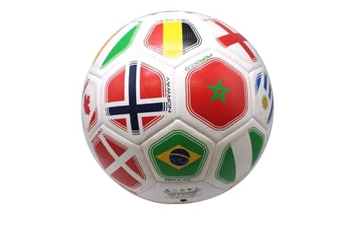 Tripact Inc 2026 World Flag Country World Flag Training Outdoor Soccer Ball – Size 5 – (S Grade)