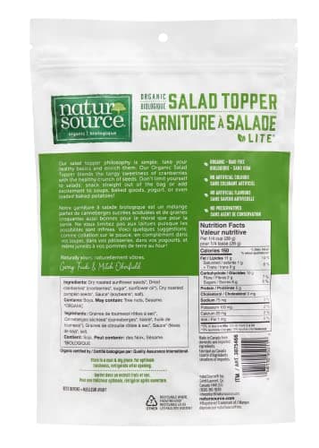 naturSource Artisanal Salad Topper Gluten Free Non-GMO Made in Canada Value Size Re-Sealable Pack (1kg Organic Salad Topper Lite)