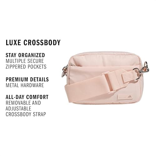 adidas Luxe Crossbody – Premium Shoulder Bag, Blush Pink/Silver Metallic, OSFA — view 2