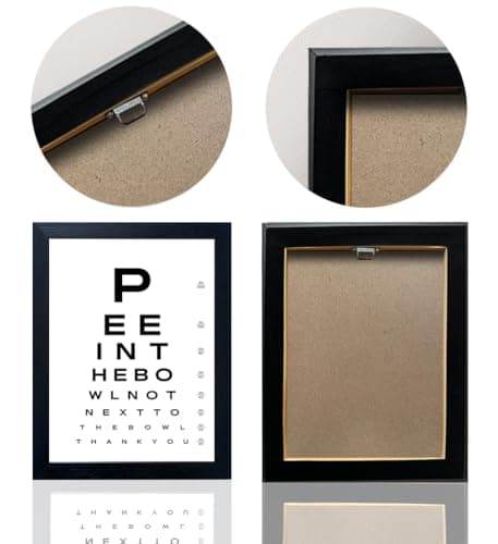 Funny Bathroom Signs Framed Black and White Bathroom Wall Decor Eye Chart Wall Art Humor Canvas Print Poster Fun Toilet Decor — view 3