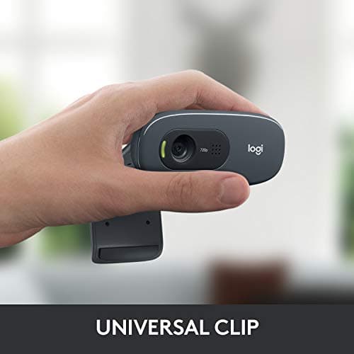 Logitech C270 Webcam, 720p, Widescreen Video Calling, Light Correction, Noise-Reducing Mic, Works with Zoom, Nintendo Switch 2’s New GameChat Mode, PC/Mac/Laptop/MacBook/Tablet - Black — view 4