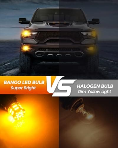 BANGO 1156 LED Bulb Amber Turn Signal Light, 1141 1003 7506 BA15S Super Bright for Car Front Rear Turn Signal Lights Brake Tail Lights, 4 Pack