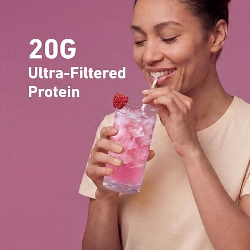 Isopure Clear Whey Isolate Protein Powder, Lactose Free, Gluten Free, Naturally Flavored, Mixed Berry, 20g Protein Per Serving, 14.1 Oz, 16 Servings (Packaging May Vary) — view 3