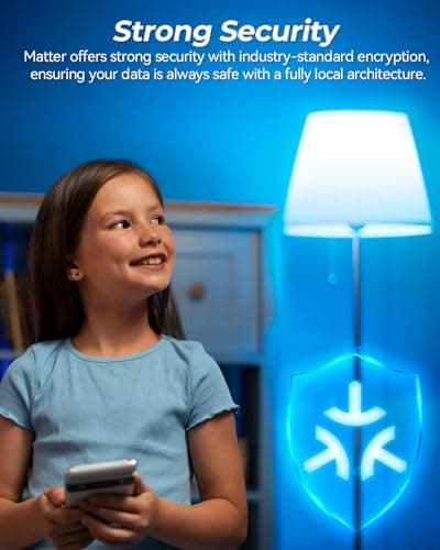 Matter E12 Smart Bulb, No Extra App Needed! RGBCW WiFi Bulb Compatible with Apple Home/Siri, Alexa & Google. Timer & Group Control, Perfect for Bedroom/Living Room Lamps, Candelabra Base — view 4