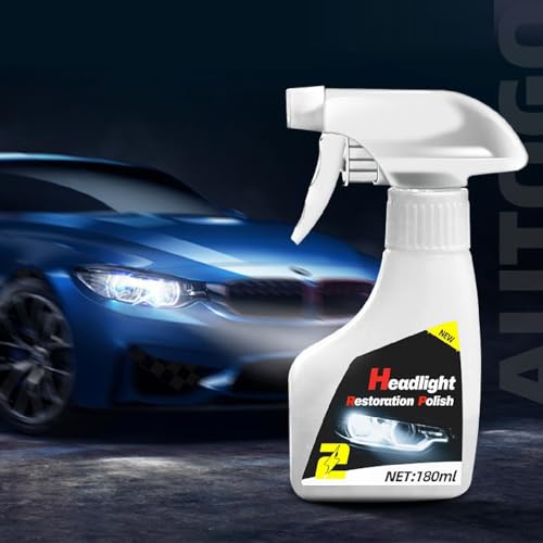 Automotive Headlamp Restoration Fluid Oxidized, Headlight Restoration Kits, Car Light Polisher Cleaning, Only for Headlight Cleaner Polishing.(10ML Coating+180ML Headlight Renovation Liquid) — view 3