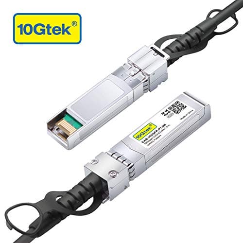 10Gtek SFP+ DAC Twinax Cable, Passive, Compatible with Cisco SFP-H10GB-CU1.5M, Ubiquiti UniFi, Fortinet and More, 1.5 Meter(5ft)