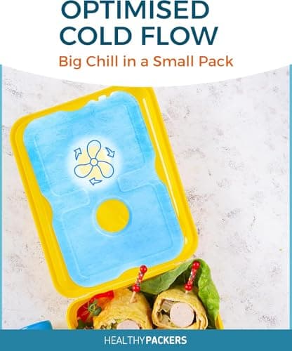 Healthy Packers Ice Packs for Lunch Boxes & Coolers - Freezer Packs - Original Cool Pack | Cooler Accessories for Beach, Camping & Fishing | Slim & Long-Lasting Reusable Ice Pack for Cooler (Set of 4) — view 2