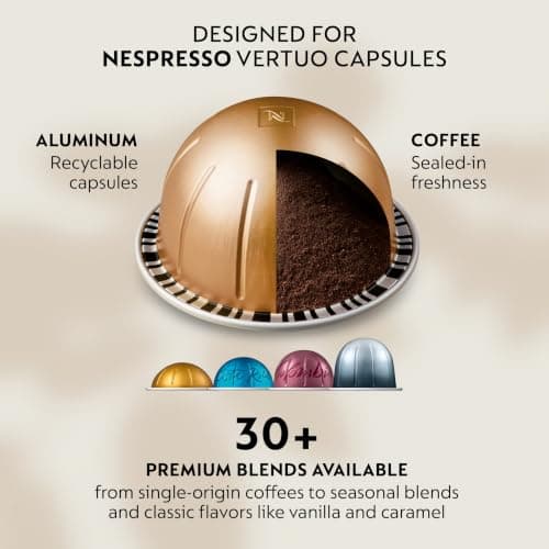 Nespresso Capsules Vertuo, Double Espresso Chiaro, Medium Roast Espresso Coffee, 30-Count Coffee Pods, Brews 2.7oz. — view 5