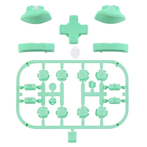 Mint Green D-pad ABXY Keys SR SL L R ZR ZL Trigger Buttons Springs, Replacement Full Set Buttons Fix Kits for Nintendo Switch & Switch OLED Joycon (D-pad ONLY Fits for eXtremeRate Joycon D-pad Shell)