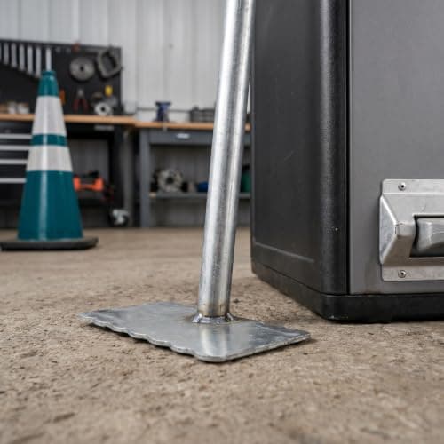 Lurrose 2pcs Trash Bin Compactor - 23.6"/60cm Long Heavy Duty All Metal Garbage Tamper Press - Manual Home Kitchen Waste Bin Compressing Tool 2.9x5.9inch Flat Base — view 4