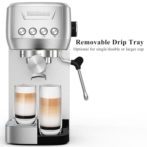 MAttinata Espresso Machine 20 Bar, Compact Espresso Maker with Milk Frother — view 3