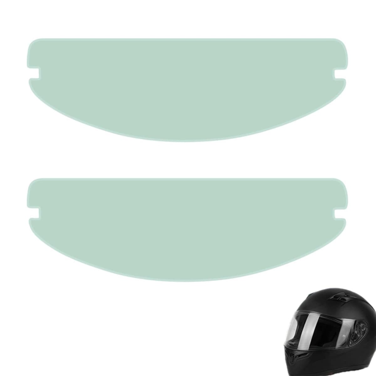 2 PCS Universal Pinlock Visor Insert Film,Anti Fog Helmet Visor Insert, Motorcycle Anti Fog Visor, HD Clear Anti Glare Waterproof Shield for Full Face & Open Face Helmets, Motorbike Helmet Accessories