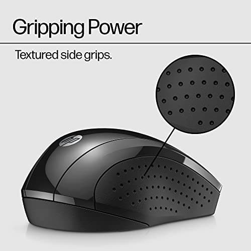 HP X3000 G3 Wireless Mouse - Black, 15-Month Battery, Side Grips for Control, Travel-Friendly, Blue LED, Powerful 1600 DPI Optical Sensor, Compatible with Wins PC/Laptop, Mac, Chromebook (683N7AA) — view 4