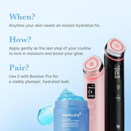 medicube Jelly Cream with Hyaluronic Acid | Daily Moisturizer for All Skin Types | Long-lasting Hydration with Hyaluronic Acid, Ceramides, Multi Peptides | Supports Skin's Natural Barrier | 1.69 fl.oz — view 5