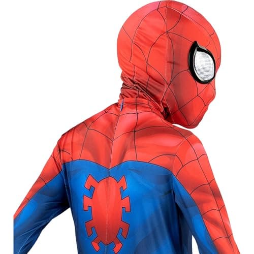 MARVEL Spider-Man Official Youth Zentai Halloween Costume Accessory - Deluxe Two-Way Stretch Spandex Mask with Molded Eyes — view 5
