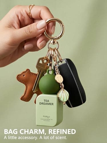 PUREU Zesty Ginger Amber Pheromone Perfume Oil for Women & Men, Long Lasting Skin Scent Cologne Roll On with Clip-On Keychain, Portable Travel Size Fragrance for On-the-Go & Workout, 10ml (0.34 fl oz) — view 3