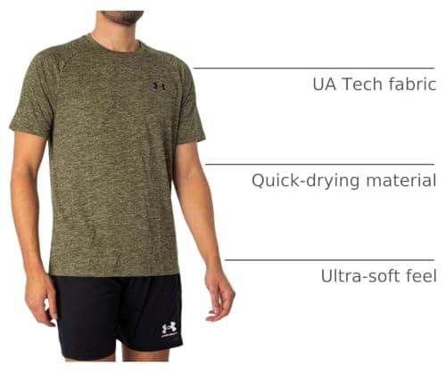 Under Armour Men's Tech 2.0 Short-Sleeve T-Shirt, (390) Marine OD Green / / Black, Large — view 4