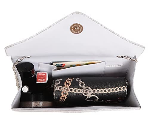 BBjinronjy Clutch Purse for Women Evening Bags for Women Formal Wedding Party Cocktail Prom Crossbody Purse Evening Handbags (Silver) — view 5