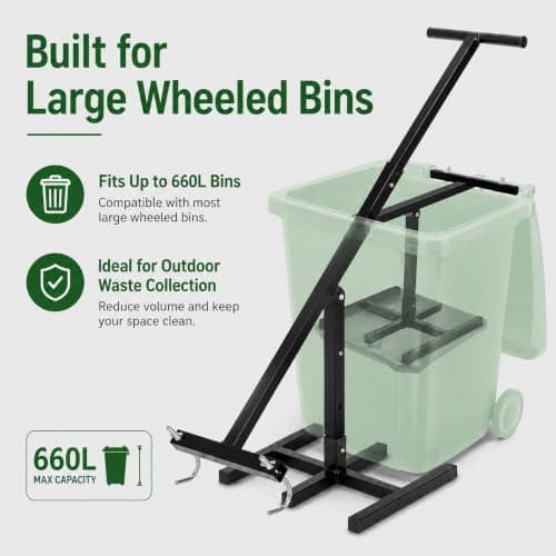 Trash Can Compactor Tool, Waste Recycling Hand Tool, Heavy-Duty Trash Compactor for Outdoor Use, Touchless Bin Compactor (1Pc) — view 4