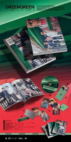 (2 Version Set : 1Standard+1Weverse Albums) CORTIS GREENGREEN 2nd EP Album with Tracking