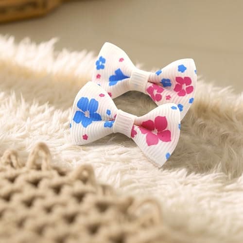 QingHan Dog Hair Bows Small Puppy Bowknot Clips for Pet Grooming Accessories Doggy Gifts 100Pcs (50 Pairs) — view 4