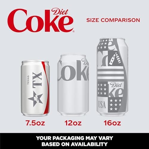 Diet Coke Soda Soft Drink Fridge Pack Mini Cans, 7.5 fl oz, 10 Pack — view 4