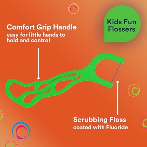 DenTek Fun Flossers – Kids Floss Picks with Wild Fruit Flavor, 90 Count — view 4