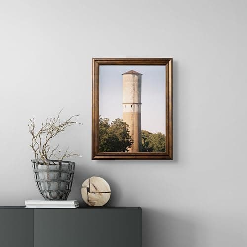 US Art Vintage Rustic Bronze 15x20 Picture Frame .75" Inch Wide - Farmhouse Decor for Wall Handmade Solid Wood Frames with Preinstalled Hangers and UV Blocking Plexiglass 20x15 Frame — view 2