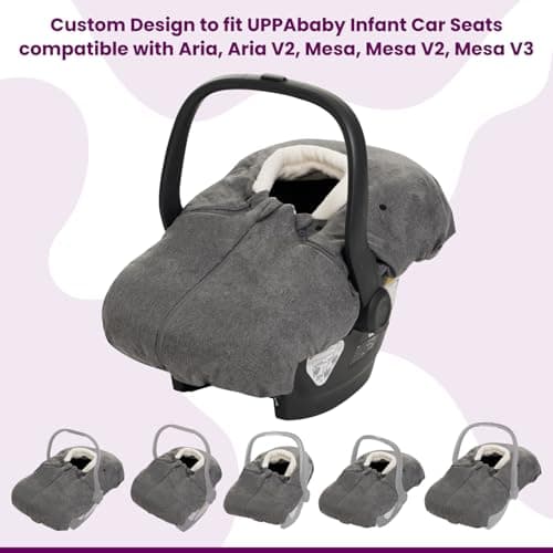 Car Seat Covers for UPPAbaby Aria, Aria V2, Mesa, Mesa V2, Mesa V3 Infant Car Seats, Warm and Ultra-Plush Waterproof car seat Cover, Footmuff, Winter Cover Universal. nfant Car Seats