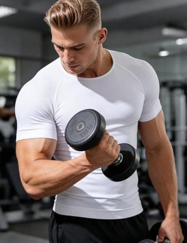 Casey Kevin Mens Medium Compression Shirts Short Sleeve Shapewear 3 Pack