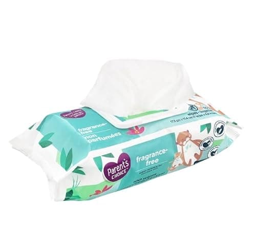 Parent's~Choice Fragrance-Free Wipes, Hypoallergenic, Unscented, Alcohol-Free Pouch, 400 Count
