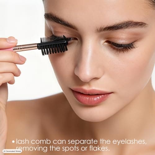 KINGMAS 3 Head Eyebrow Eyelash Shaper Comb Spoolie Brush Grooming Tool — view 3