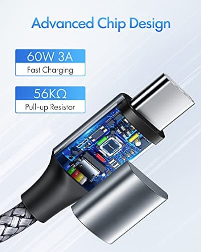 etguuds USB C to USB C Cable 3ft, 2-Pack 60W USBC to USBC Cord, Type C to C Charger Cable Fast Charging for iPhone 17 16 15 Pro Max Plus Air, Samsung Galaxy S25 S24 S23, for MacBook/iPad, Pixel