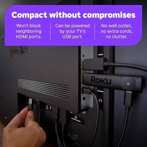 Roku Streaming Stick Plus - 4K & HDR Roku Streaming Device for TV with Voice Remote - Free & Live TV — view 3