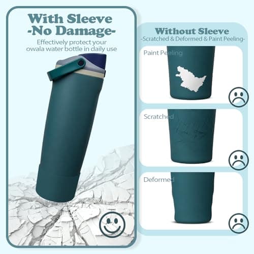 Kaitiaki Silicone Boot for Owala 30oz & 40oz FreeSip Sway Bottles & Tumblers - Non-Slip, Scratch-Resistant, Stability Enhancer, Available in 12 Colors (Denim) — view 2