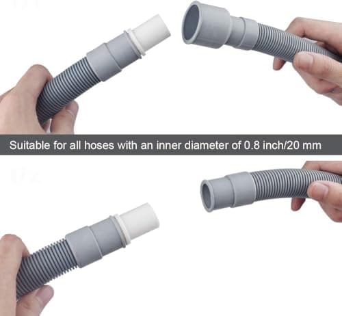 Washing Machine Drain Hose, Universal Drain Hose Extension Kit for Washer, Dishwasher, Flexible Discharge Hose for LG/GE/Samsung, Fit up to 1-1/2 Inch Drain Outlets (400, Centimeters)