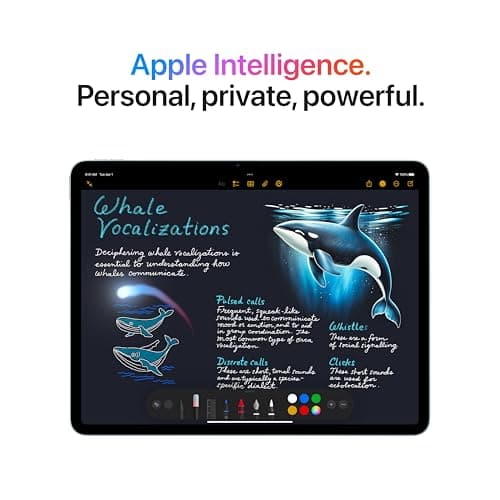 Apple iPad Air 13-inch with M3 chip: Apple Intelligence, 256 GB, 12MP Front/Back Camera, Wi-Fi 6E, Touch ID, All-Day Battery Life — Starlight